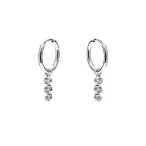 NU & MII Vida Hoop Silver Earrings
