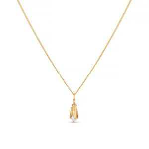 Petal Pearl Gold Plated Necklace