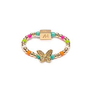Papillon Gold Plated Ring - Neon Hues