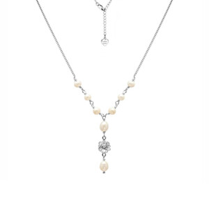 Poppy Pearl Silver Necklace