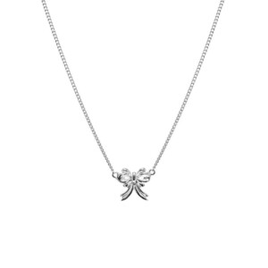 Victoria Bow Silver Necklace