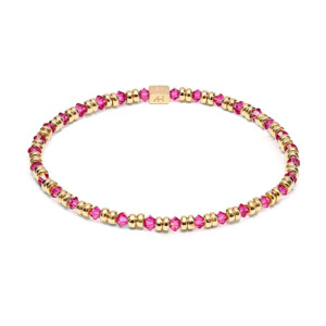 Joy Crystal Gold Plated Bracelet - Cerise