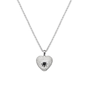 Divine Heart Silver Pendant Necklace
