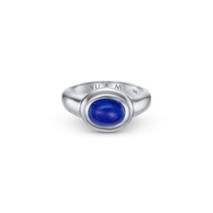 NU & MII Santorini Lapis Oval Silver Ring