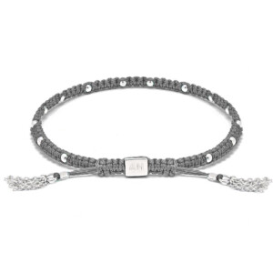 Amigo Silver Bracelet - Grey