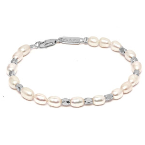 Outlet NU & MII Ivy Pearl Silver Bracelet