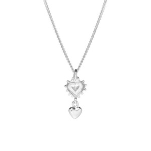 Outlet Itsy Bitsy Silver Necklace - Vintage Heart