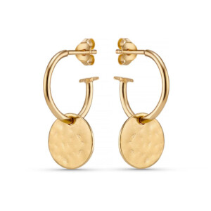 Lunar Gold Plated Hoop Earrings