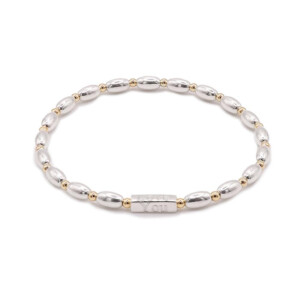 Personalised Samoa Silver and Gold Plated Bracelet
