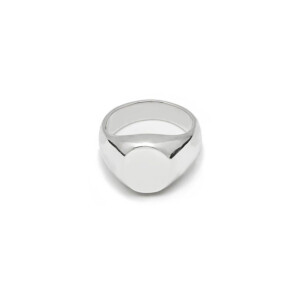 Outlet NU & MII Plain Signet Silver Ring