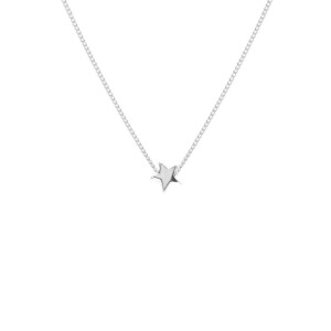 Tiny Boxed Star Silver Necklace