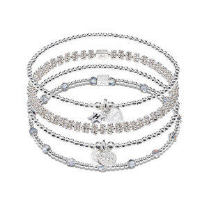 Embrace Silver Bracelet Stack