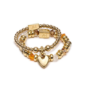 Mary Gold-Filled Crystal Ring Stack