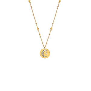 Full Moon Gold Necklace