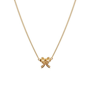 Victoria Bow Gold Plated Necklace