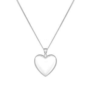 Amorette Heart Silver Necklace