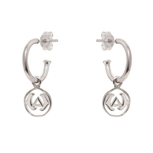 Outlet Third Eye Chakra Hoop Silver Earrings