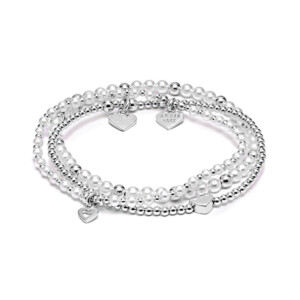 Pearls of Wisdom Silver Bracelet Stack