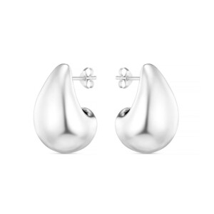 Liv Bentley Teardrop Oversized Silver Stud Earrings