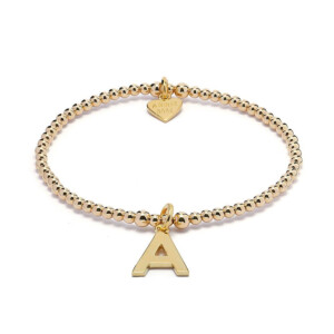 Anna Bella Initial Gold Charm Bracelet