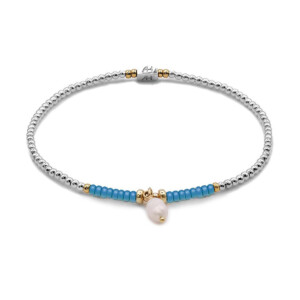 Maisie Mixed Metal Pearl Bracelet - Choice of Colour