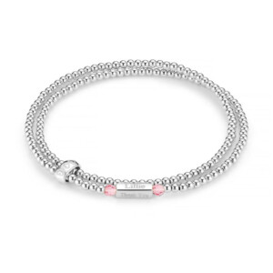 Phoebe Looped Personalised Sterling Silver Bracelet - Rose