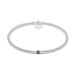 Aster Silver Bracelet - Midnight Blue