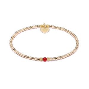 Aster Gold Bracelet - Carnelian