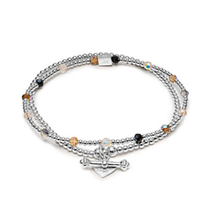 Eve 925 Sterling Silver Crystal Bracelet Stack