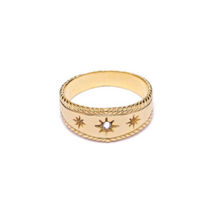 Outlet NU & MII Vintage Gold Plated Ring