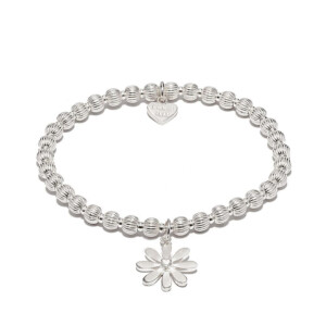 Lili Petal Silver Charm Bracelet