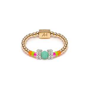 Boho Neon Gold Plated Ring