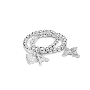 Joyful Silver Ring Stack
