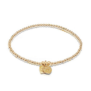 Santeenie Gold Plated Charm Bracelet - Vintage Heart