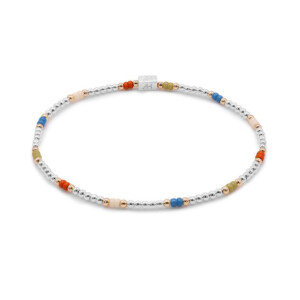 Willow Silver and Gold Plated Bracelet - Multi Coloured