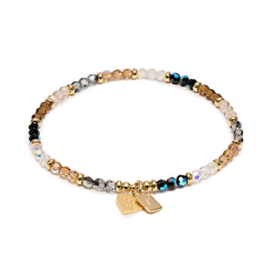 Personalised Shimmer Gold-Filled Crystal Bracelet