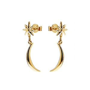 Luna Star Gold Plated Stud Earrings