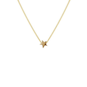 Tiny Boxed Star Gold Plated Necklace