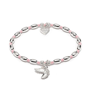 Lotti Pink Silver Bracelet - Love Dove