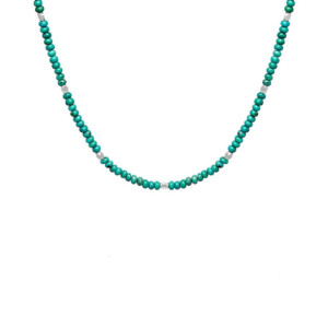 NU & MII Boho Silver Necklace - Ocean Blue