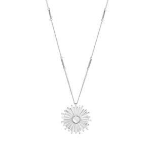 Orbit Silver Necklace - Moonstone