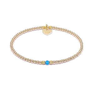 Aster Gold Bracelet - Blue Agate