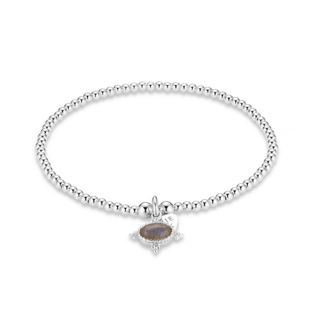 Santeenie Silver Charm Bracelet - Labradorite