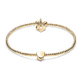 Dainty Boxed Heart Gold Plated Bracelet