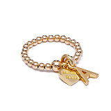Santeenie Gold Plated Charm Ring - Initial