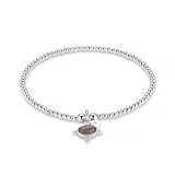 Santeenie Silver Charm Bracelet - Labradorite