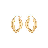 Liv Bentley Molten Midi Gold Plated Hoop Earrings