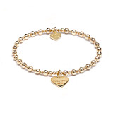 Mini Orchid Gold Charm Bracelet - Fabulous Wife