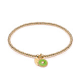 Santeenie Gold-Filled Enamel Heart Charm Bracelet - Choice of Colour