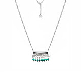 Harlequin Turquoise Silver Necklace